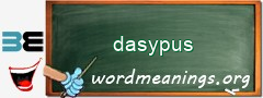 WordMeaning blackboard for dasypus